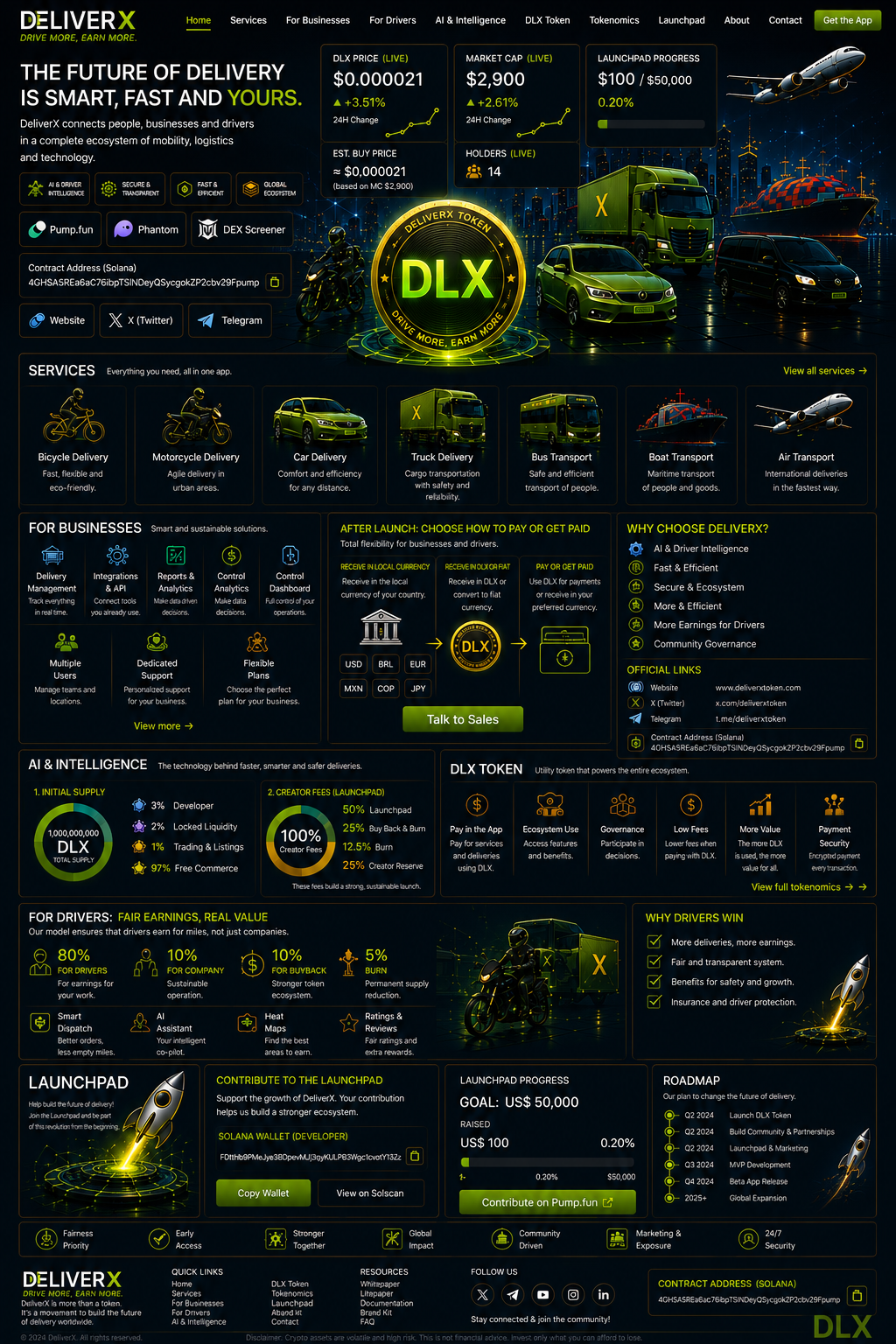 DeliverX DLX homepage